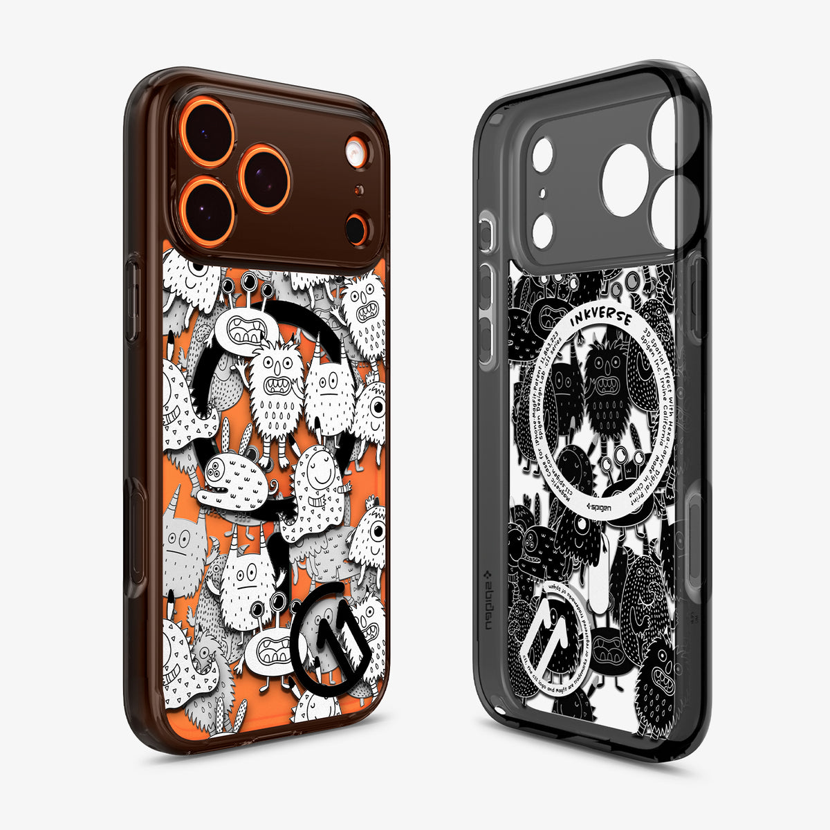 ACS11233 - iPhone 17 Pro case c11 Inkverse Edition (Mag Fit) showing the back, inner and partial sides