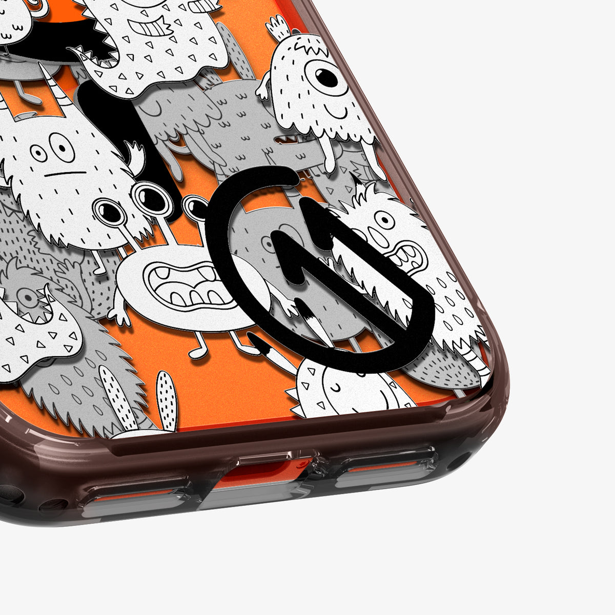 ACS11233 - iPhone 17 Pro case c11 Inkverse Edition (Mag Fit) showing the  partial bottom zoomed in