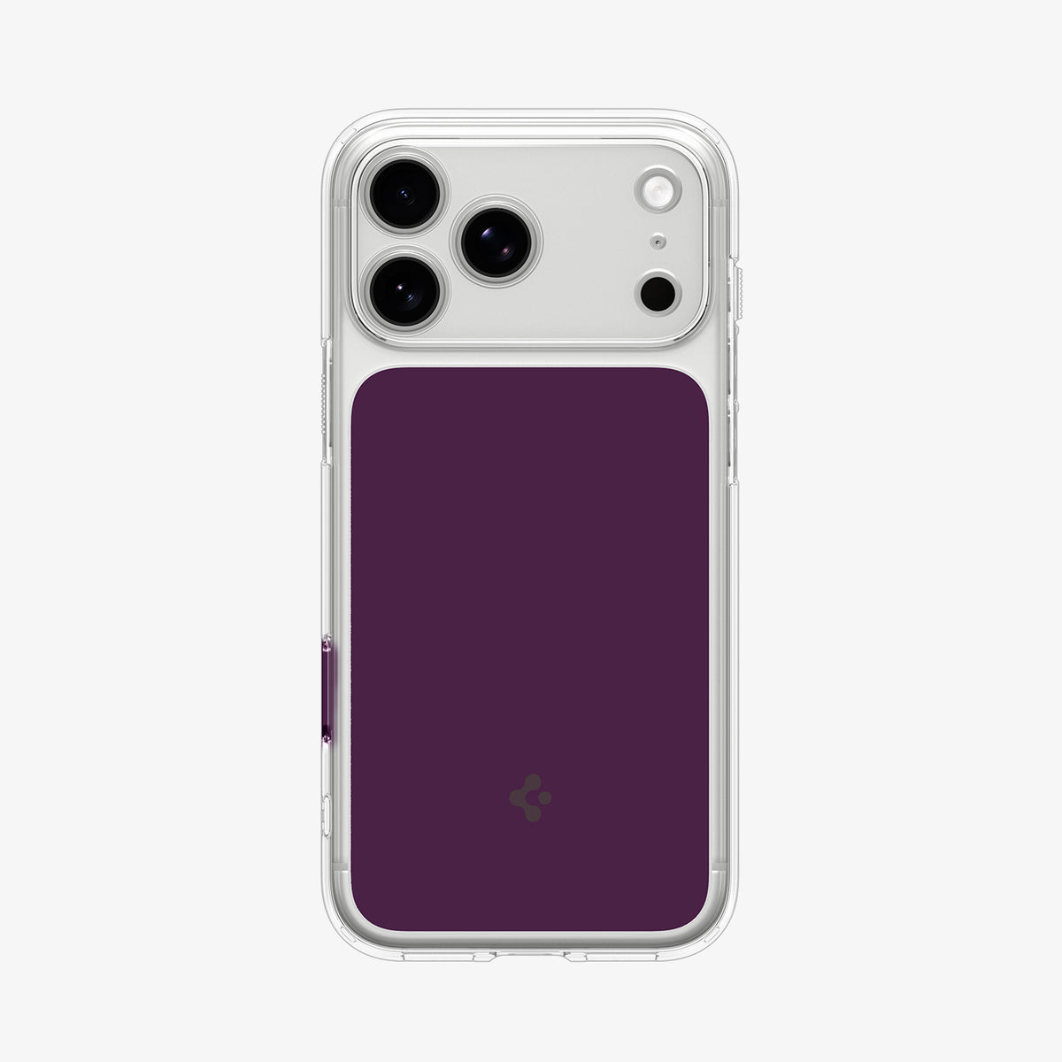 ACS12332 - iPhone 18 Pro Max / iPhone 17 Pro Max Ultra Hybrid T (Mag Fit) in Clear Dark Cherry showing the back