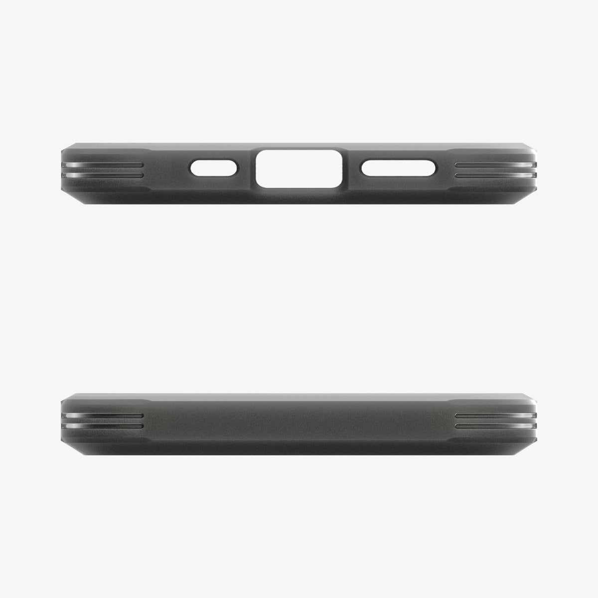 ACS09138 - iPhone 17e Case Tough Armor AI (MagFit) in Frost Black showing the top and bottom