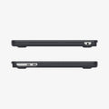 ACS11267 - MacBook Air 15-inch Nano Pop Black Sesame showing side views with open cutouts for ports and ventilation