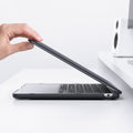 ACS11269 - MacBook Air 13-inch Nano Pop Black Sesame showing the laptop case opening with precise side cutouts for easy port access