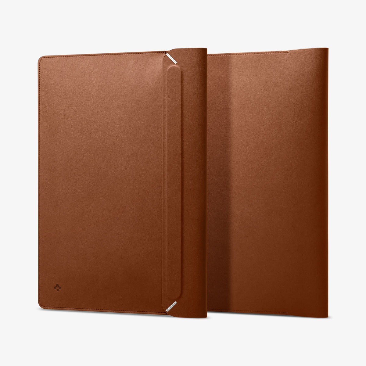 AFA06419 - MacBook Pro 16-inch Valentinus Laptop Pouch in Classic Brown rear exterior with clean minimal leather surface
