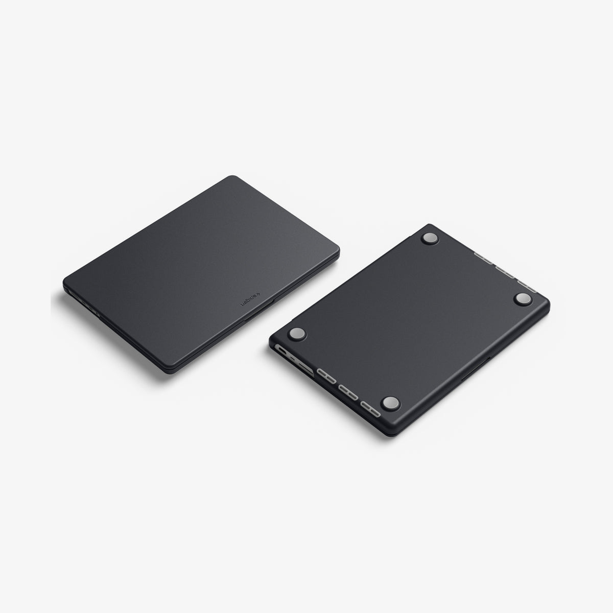 ACS11275 - MacBook Pro 16-inch Nano Pop Black Sesame showing top and bottom views of the closed laptop case with raised feet