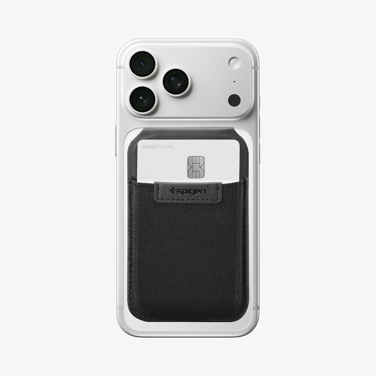 AFA11591 - Slim Fold Card Holder Stand (Mag Fit) | S314-4 in Black showing front with a card