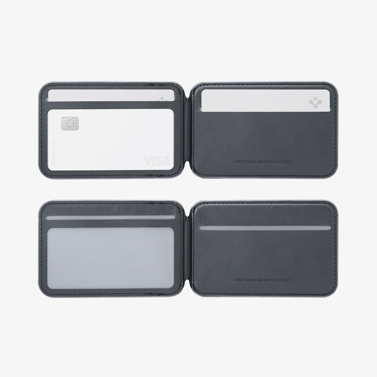 AFA11334 - MagSafe Card Holder Nano Pop S (Mag Fit)  in Black Sesame showing inside
