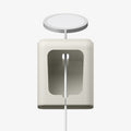 AMP09171 - Magsafe Charger Stand (Mag Fit) in Dune Beige showing the magsafe and bottom of the charger stand