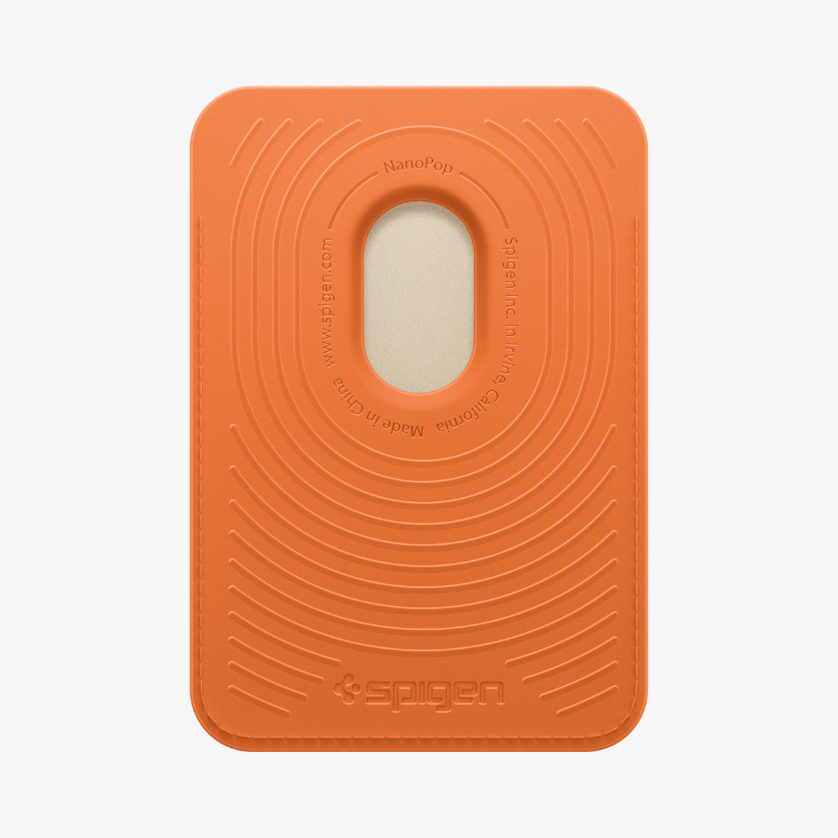 AFA11341 - MagSafe Card Holder Nano Pop (Mag Fit) in Orange Beige showing  back