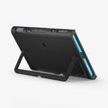 ACS10206 - Nintendo Switch 2 Case Nano Pop in Black Sesame showing the back, top and side propped up with the built-in kickstand