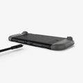 ACS10206 - Nintendo Switch 2 Case Nano Pop in Black Sesame showing the partial back, bottom and side with charging cable ready to plug in