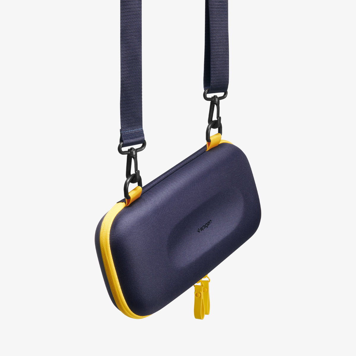 AGP09565 - Nintendo Switch 2 Nano Pop Pro Blueberry Navy showing the front, partial side with attached strap