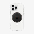 AMP08552 - O-Mag Magnetic Phone Holder (MagFit) OM104 in Black showing the back of the device with o-mag ring attached