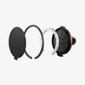 AMP08552 - O-Mag Magnetic Phone Holder (MagFit) OM104 in Black showing the detached parts of the o-mag ring 