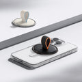 AMP08552 - O-Mag Magnetic Phone Holder (MagFit) OM104 in Black showing the o-magring in 2 different colors one is installed at the back of the device
