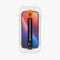 AGL08938 - Pixel 9a GLAS.tR EZ Fit in Clear showing the front of the tray attached to the device