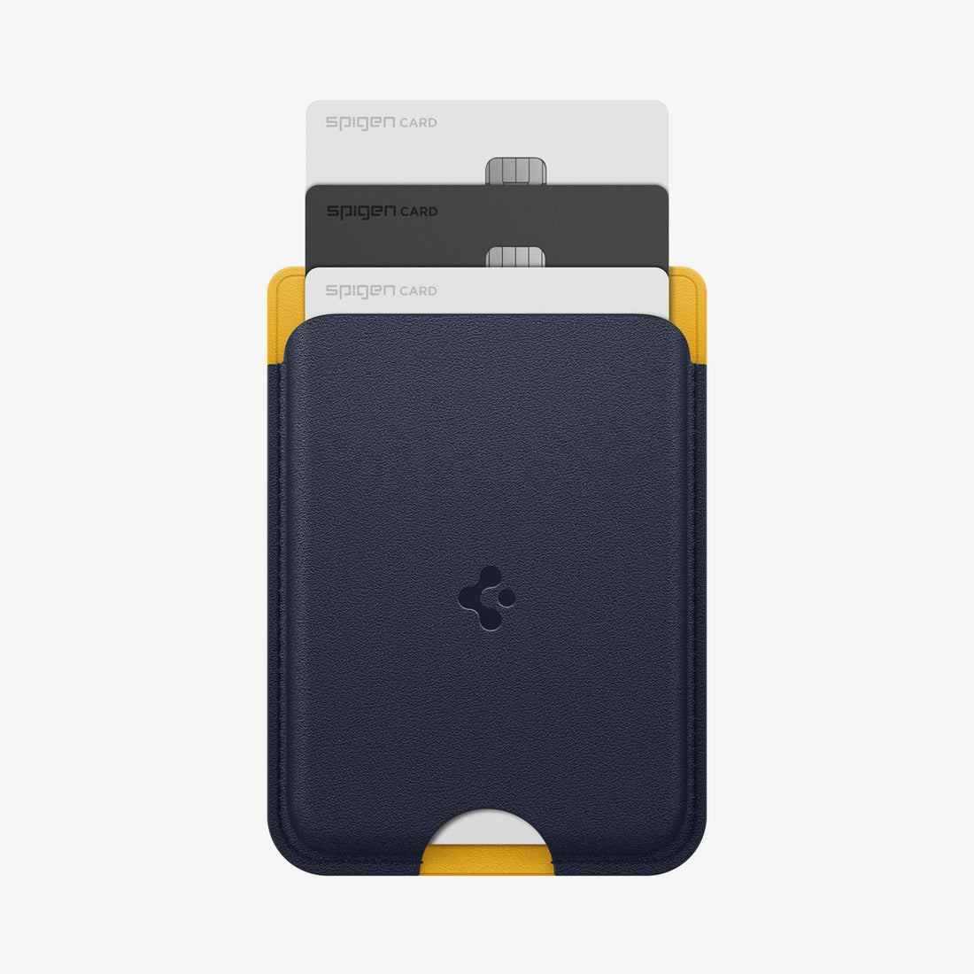 AFA09209 - Galaxy S25 Case MagSafe Card Holder Nano Pop (MagFit) in Blueberry Navy showing the front with 3 cards inserted