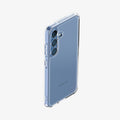 ACS08985 - Galaxy S25 Plus Case Ultra Hybrid in Crystal Clear showing the back, partial top, and side