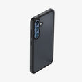 ACS08986 - Galaxy S25 Plus Case Ultra Hybrid in Frost Black showing back, partial top, and side