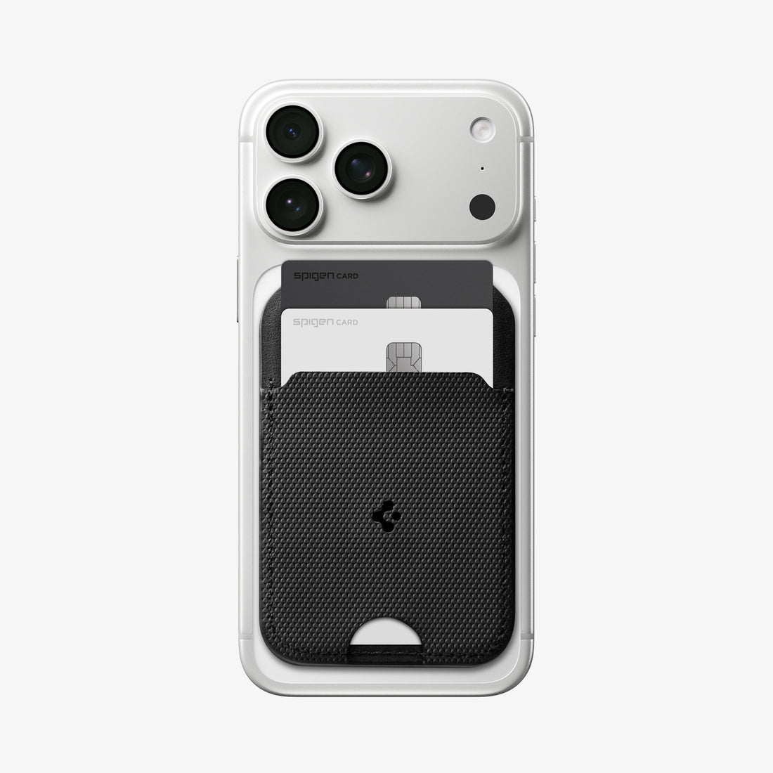 AFA10406 - MagSafe Card Holder Slim Fold (Mag Fit) | S314-2 showing the back with card holder attached to device