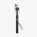 AMP09534 - s581w selfie stick magfit in black showing the back with a device attached to a selfie stick