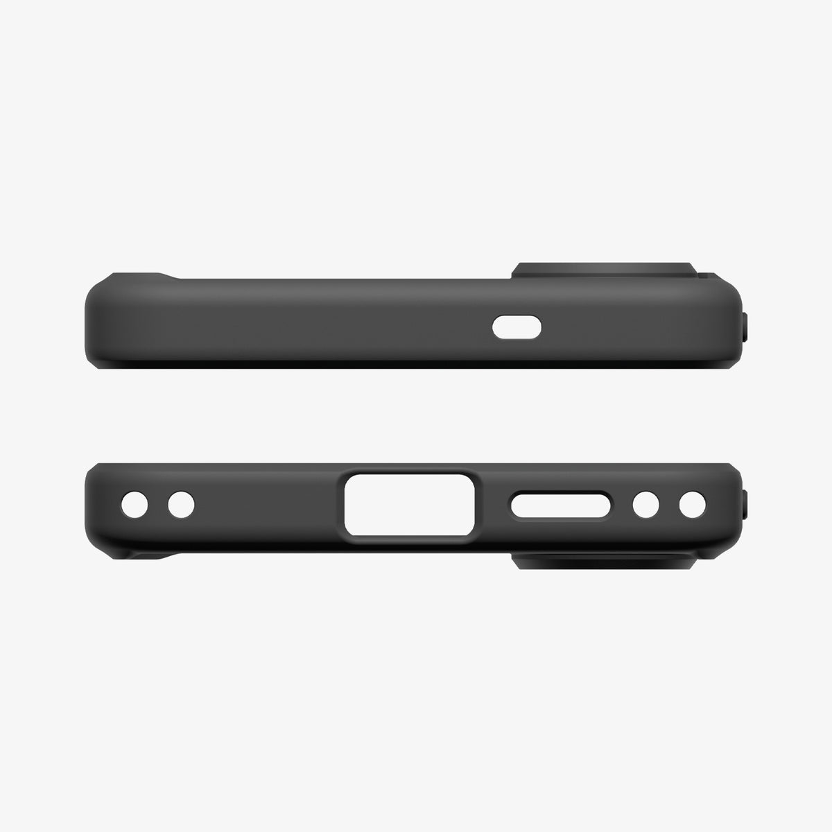 ACS10970 - Galaxy S26 Case Ultra Hybrid (Mag Fit) Matte Black showing the top and bottom