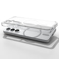 ACS10969 - Galaxy S26 Case Ultra Hybrid (Mag Fit) Crystal Clear showing top view of phone and case showcase on top side by side