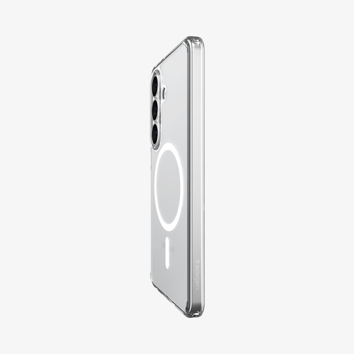 ACS10969 - Galaxy S26 Case Ultra Hybrid (Mag Fit) Crystal Clear showing the back and partial side
