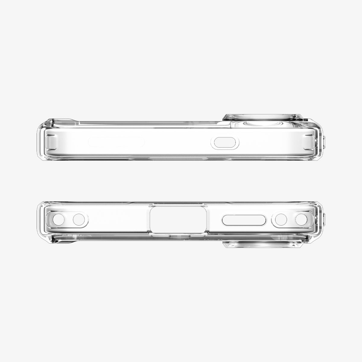 ACS10969 - Galaxy S26 Case Ultra Hybrid (Mag Fit) Crystal Clear showing the top and bottom