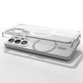 ACS10958 - Galaxy S26 Ultra Case Ultra Hybrid (Mag Fit) Crystal Clear showing top view of phone and case showcase on top side by side