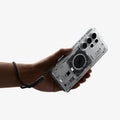 ACS10963 - Galaxy S26 Ultra Case Ultra Hybrid Neo One (Mag Fit) showing a hand with strap on with the device and case