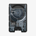 AFA11304 - Ultra Hybrid MagFit card wallet transparent black close-up front view highlighting Zero One Edition circuitry design and magnetic ring detail