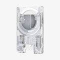 AFA11305 - Ultra Hybrid MagFit card wallet transparent white front view showcasing Zero One Edition internal design and card access cutout