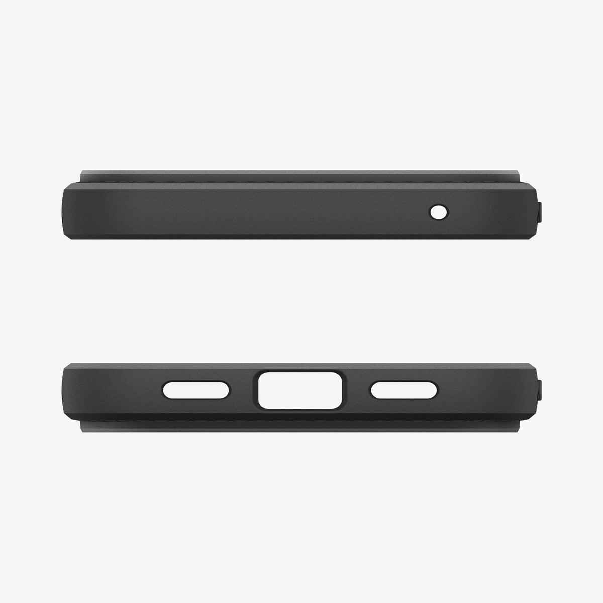 ACS09737 - Pixel 10 Pro XL Case Liquid Air in matte black showing the top and bottom