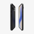 ACS09718 - Pixel 10 Pro XL Case Liquid Air (MagFit) in matte black showing the sides, partial front and back