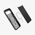 ACS09718 - Pixel 10 Pro XL Case Liquid Air (MagFit) in matte black showing the inside magnet ring layers