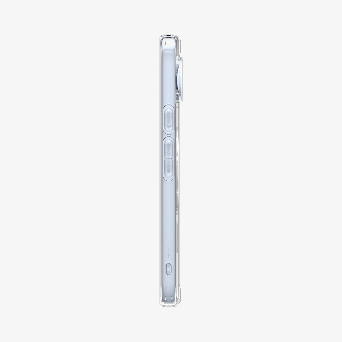 ACS09725 - Pixel 10 Pro XL Case Ultra Hybrid Metal Ring (MagFit) in crystal clear showing the side
