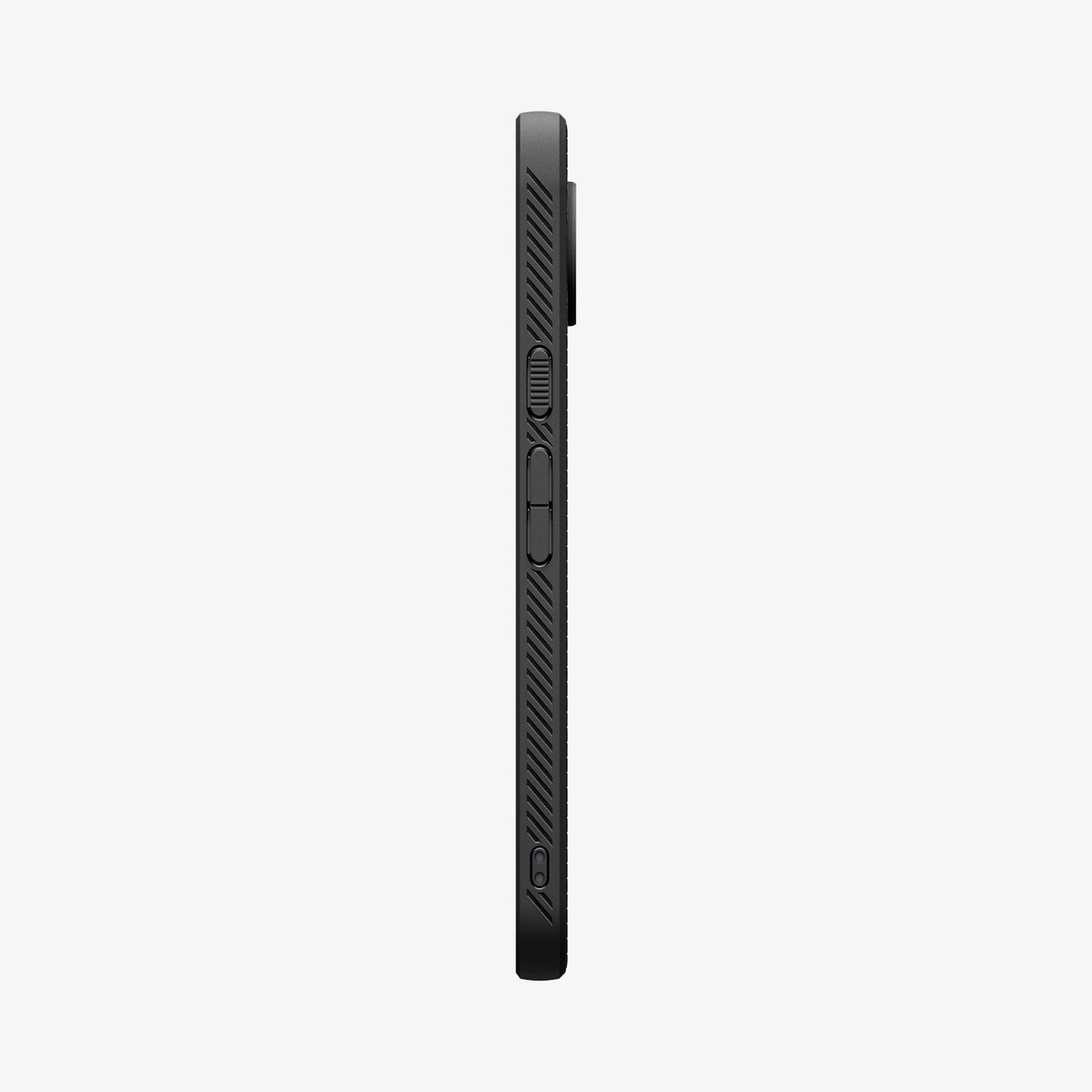 ACS09695 - Pixel 10 / Pixel 10 Pro Case Liquid Air (MagFit) in matte black showing the side