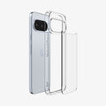 ACS09715 - Pixel 10 / Pixel 10 Pro Case Ultra Hybrid in crystal clear showing the back with case hovering away from device
