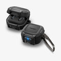 ACS11202 - Galaxy Buds 4 Series - Lock Fit in Matte Black showing the front and side