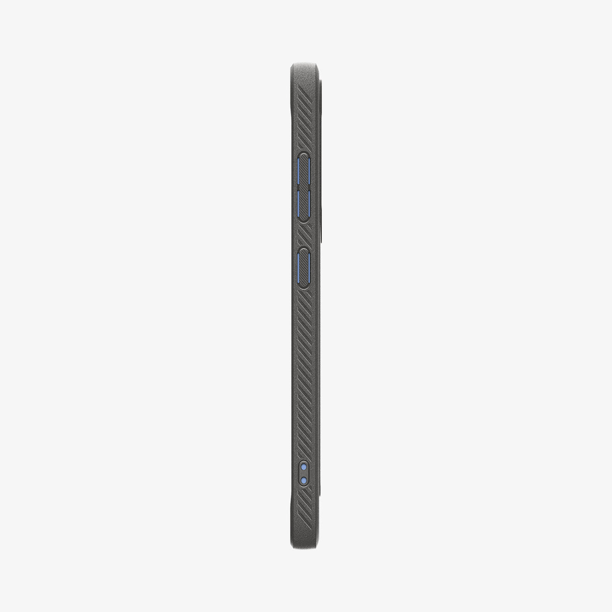 ACS08978 - Galaxy S25 Plus Case Rugged Armor (MagFit) in Marble Gray showing the side