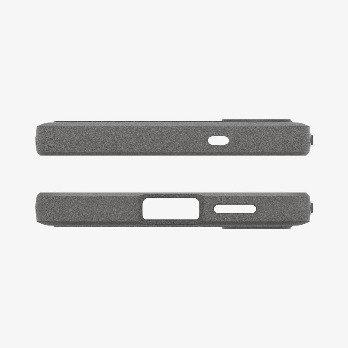 ACS08978 - Galaxy S25 Plus Case Rugged Armor (MagFit) in Marble Gray showing the top and bottom