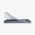 ACS10024 - Galaxy S25 FE Crystal Flex (MagFit) Case in crystal clear showing the side with case bending away from the device