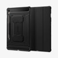 ACS09381 - Galaxy Tab S10 FE+ Case Rugged Armor Pro in Matte Black showing the back and partial front