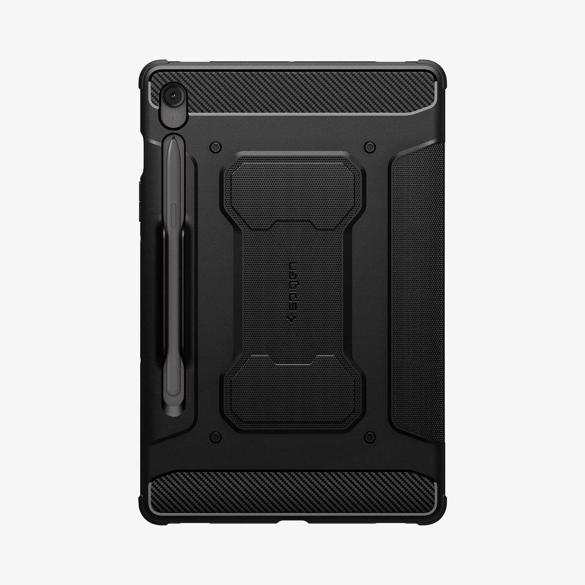 ACS09380 - Galaxy Tab S10 FE Case Rugged Armor Pro in Matte Black showing the back