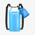 AMP06024 - AquaShield Waterproof Bag A630 in blue showing the small bag attached to the strap of the big bag