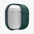 ACS08650 - AirPods 4 Pro / AirPods 4 Case Urban Fit in Midnight Green showing the front, half cut open