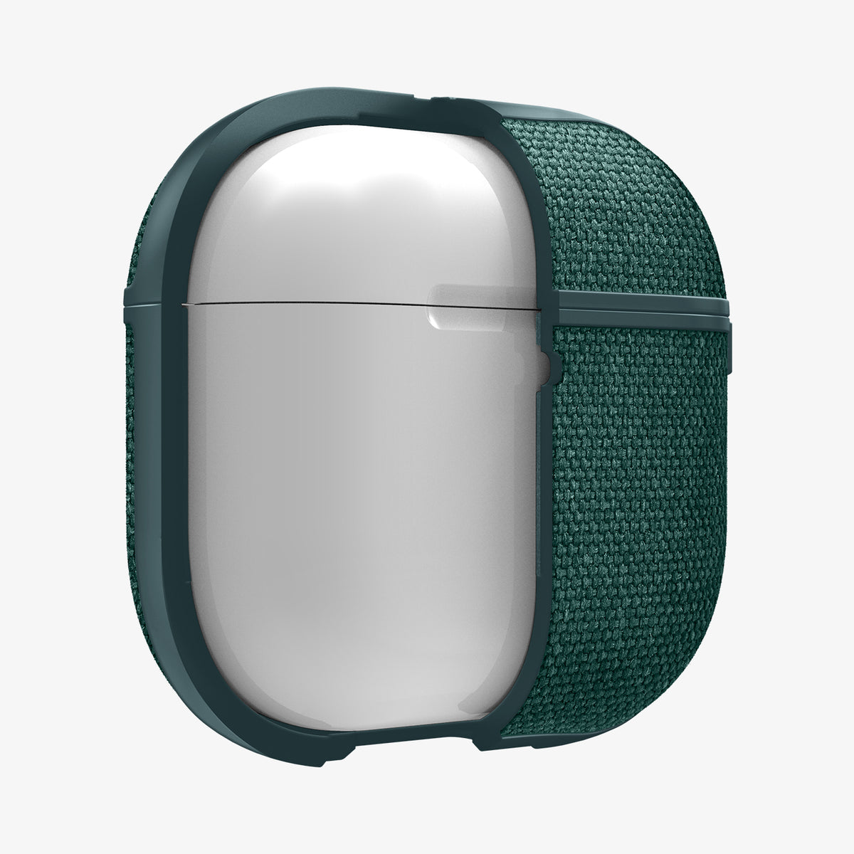 ACS08650 - AirPods 4 Pro / AirPods 4 Case Urban Fit in Midnight Green showing the front, half cut open