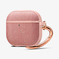 ACS08649 - AirPods 4 Pro / AirPods 4 Case Urban Fit in Rose Gold showing the front and partial side with carabiner