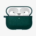 ACS11195 - AirPods Pro 3 Series Urban Fit in Midnight Green showing the front with top open and AirPods inside