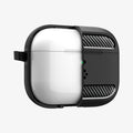 ACS09822 - AirPods Pro 3 Rugged Armor in Matte Black showing the front partially cut open in half